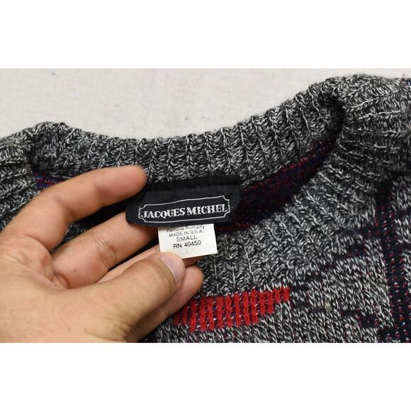 Vintage 80s Jacques Michel Men's Sweater Size Small Acrylic USA - Picture 8 of 8
